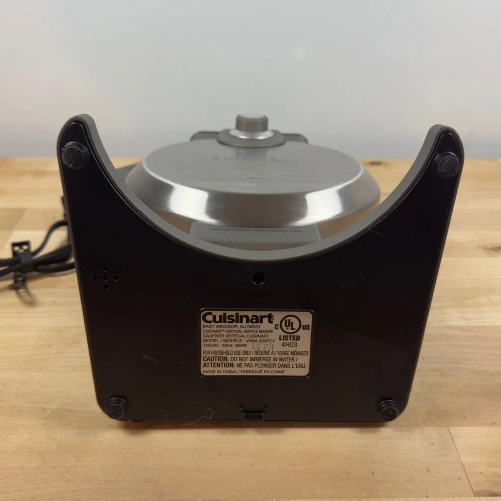 Cuisinart VWM-200PC1 Vertical Belgian Waffle Maker Silver Gray Nonstick